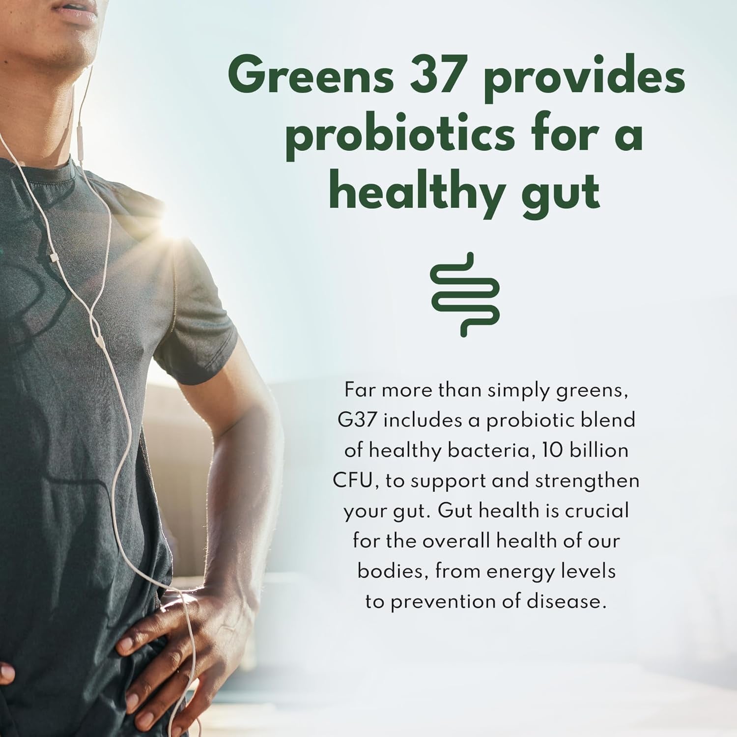 Greens Powder - Made in UK with 37 Superfoods - 300G High Dosage Servings - Vegan Gluten Free Greens Powder- Daily Vitamins, Probiotics for Gut Health - with KSM-66® Ashwagandha and Lions Mane