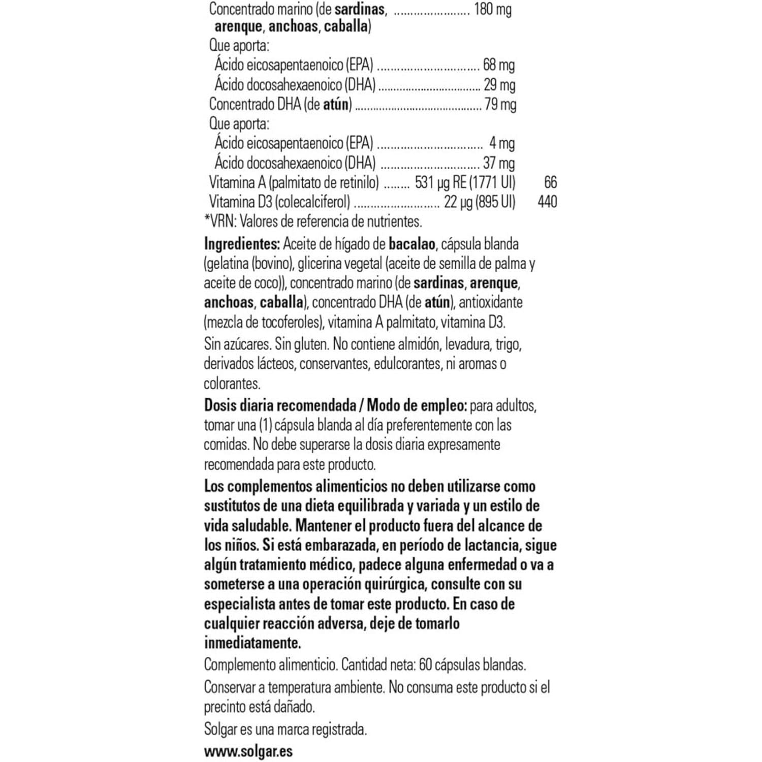 Solgar Super Cod Liver Oil Complex Softgels - Pack of 60 - Essential Fatty Acids, Vitamin a & D - Brain, Vision and Heart Health Support