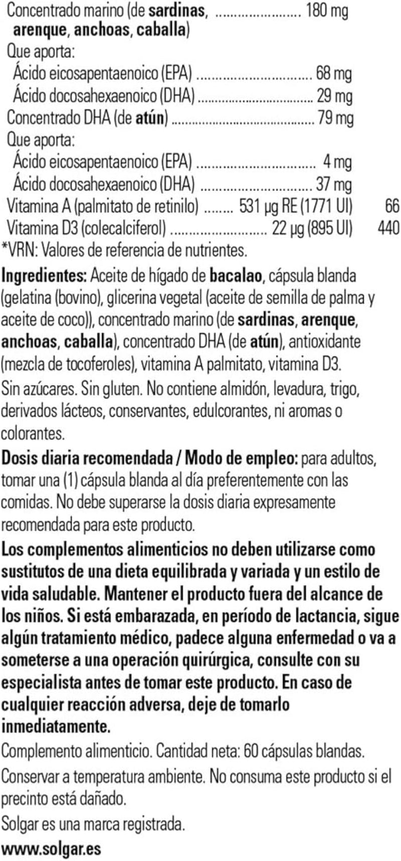 Solgar Super Cod Liver Oil Complex Softgels - Pack of 60 - Essential Fatty Acids, Vitamin a & D - Brain, Vision and Heart Health Support