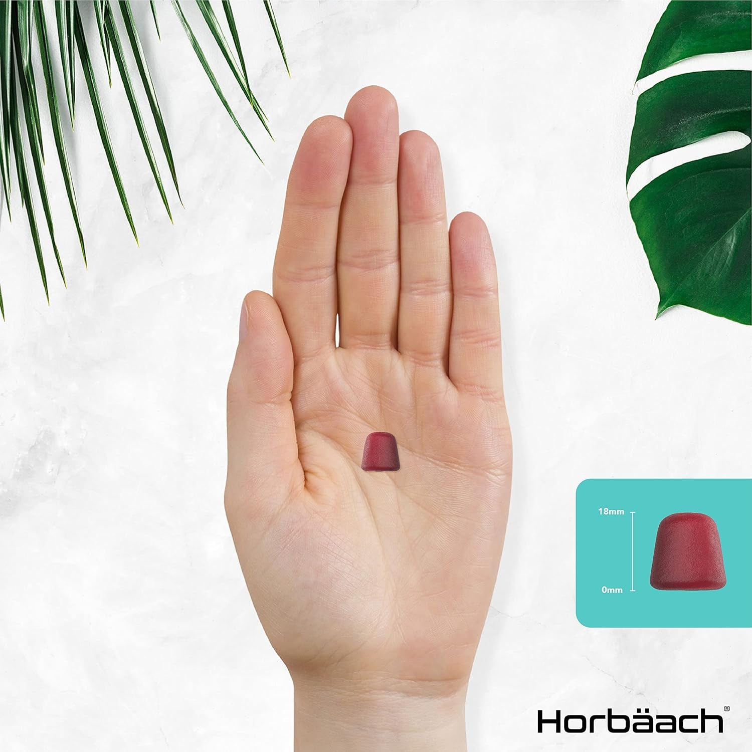 Ashwagandha Gummies 1200Mg | 60 Vegan Gummies | with 5% Withanolides | Natural Raspberry Flavour | by Horbaach