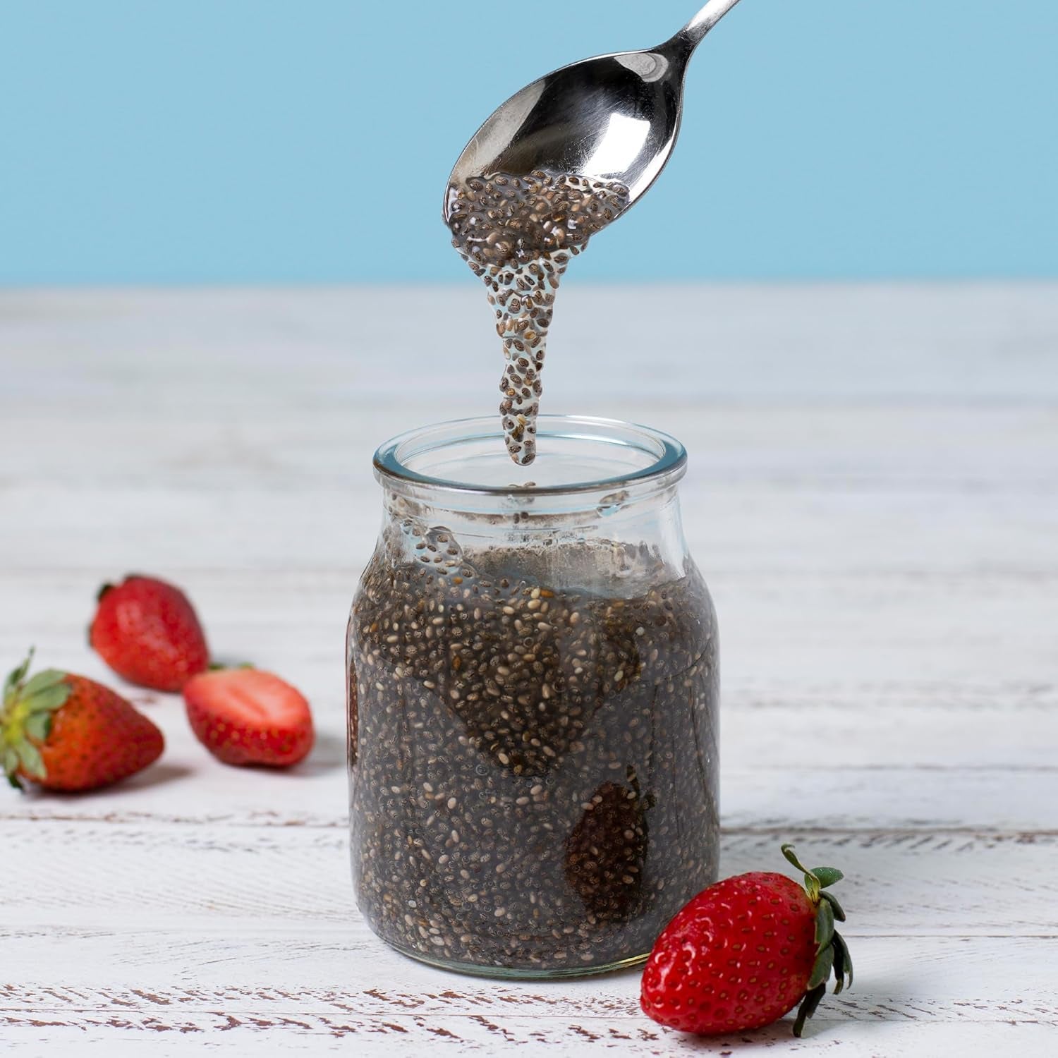 Nutriseed Chia Seeds 500G - 100% Natural, High Fibre & Protein, Rich in Omega 3 6 & 9, Antioxidants, Contains 8 Amino Acids & Vitamins, Vegan-Friendly & Gluten-Free | from Peruvian Mountains