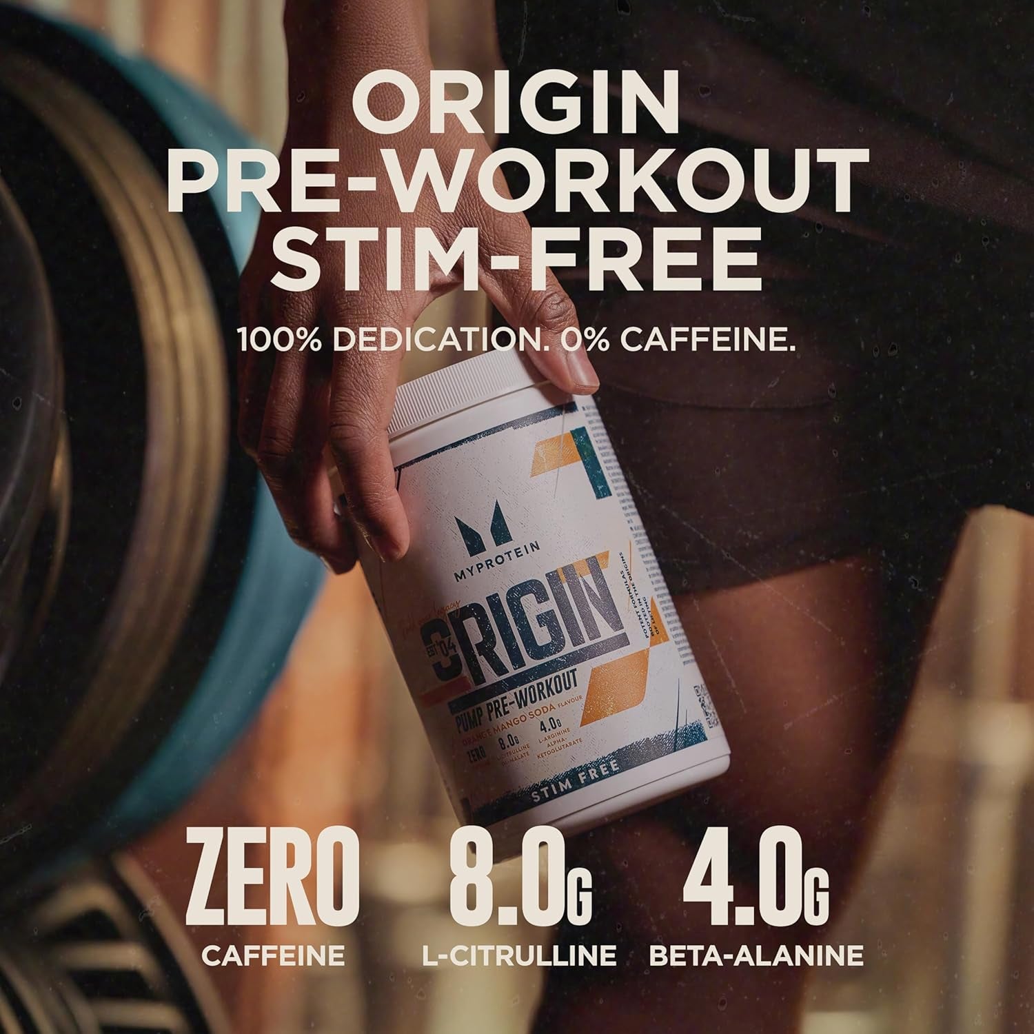 Myprotein Pump Pre Workout, Stim-Free - Orange Mango Soda Flavour, 600G (30 Servings), Zero Caffeine, 8G Citrulline Malate, 4G Arginine, 3.5G Beta Alanine | Vegan & Vegetarian Friendly