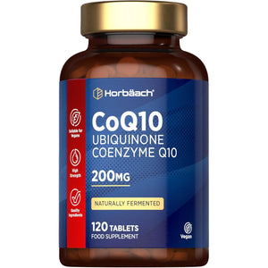 Coq10 Supplement 200Mg | 120 Vegan Tablets | High Strength Naturally Fermented Ubiquinone Coenzyme Q10 | by Horbaach