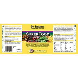 Dr. Schulze'S Original Superfood plus 400G - Vegan, Green, Phytonutritional Smoothy Powder - High Levels of B6, B12 and Protein