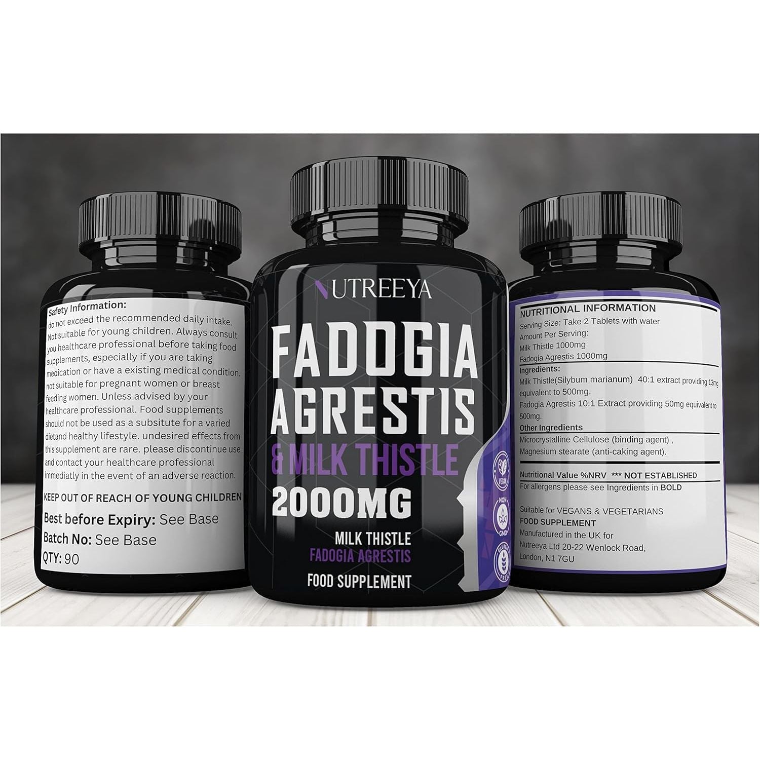 Fadogia Agrestis 2000Mg 90 Vegan Tablets High Strength Fadogia Agrestis Extract Supplements - Athletic Performance & Muscle - Gluten Free Non-Gmo (Not Fadogia Agrestis Capsule) 90