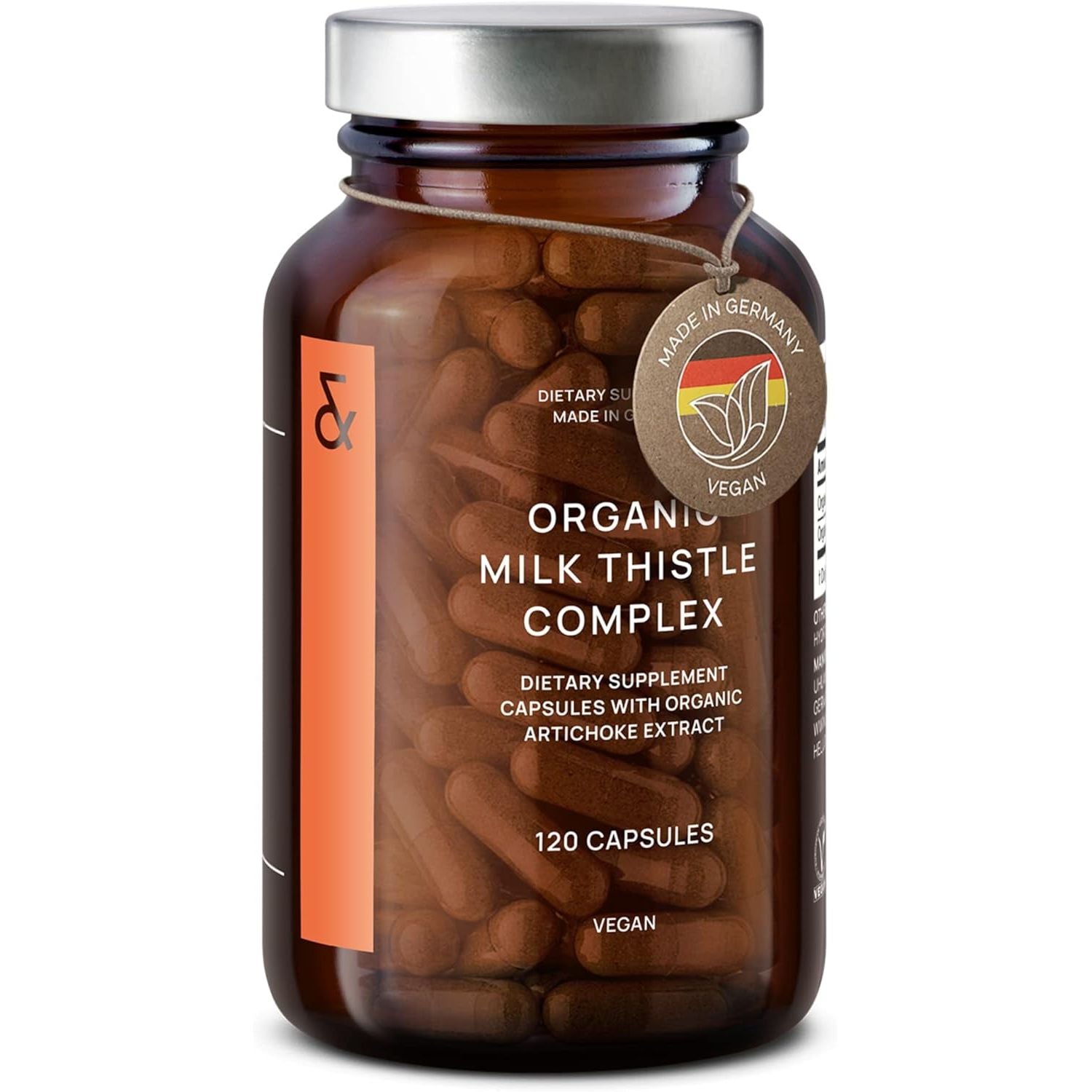 Organic Milk Thistle & Artichoke Extract Complex - Rich in Silymarin & Bitters - 120 Capsules = 60 Days Supply - Vegan - Non-Gmo - Made in Germany