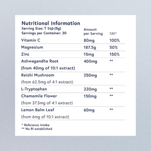 Sixways Unwind and Recover Sleep Drink 30 Servings, Cacao Flavour, Ashwagandha Powder, Hormone and Anxiety Aid, Magnesium, Reishi Mushroom, Vegan, Gluten Free, Magnesium Infused for Relaxation