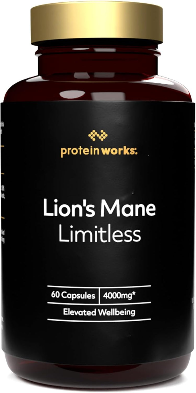 Lion'S Mane Limitless | 4000Mg per Serving | Supports Mental Performance & Energy | 12:1 Extract | 60 Capsules - Protein Works