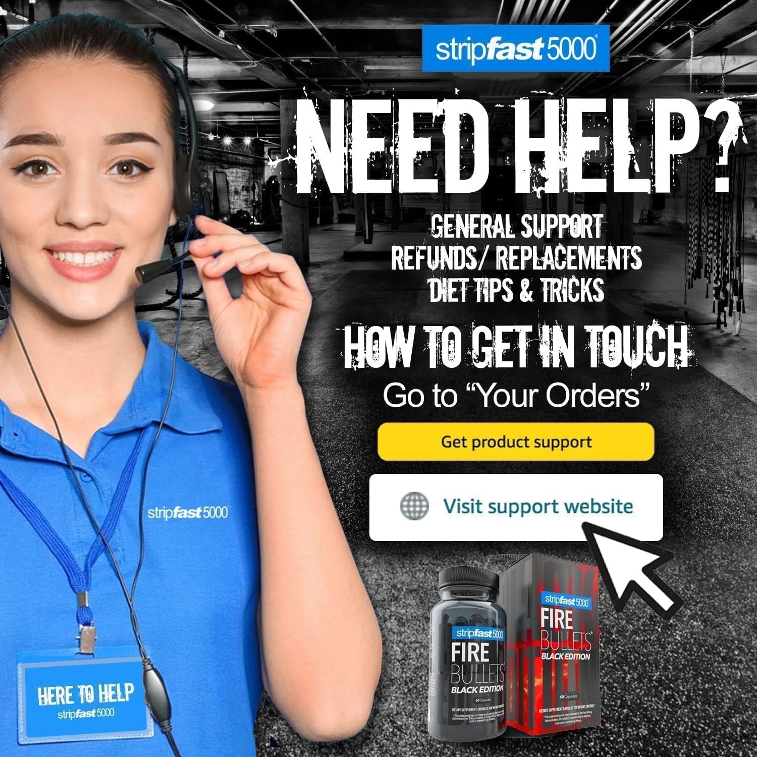 Fire Bullets Max Strength Black Edition for Women and Men - Pack of 1