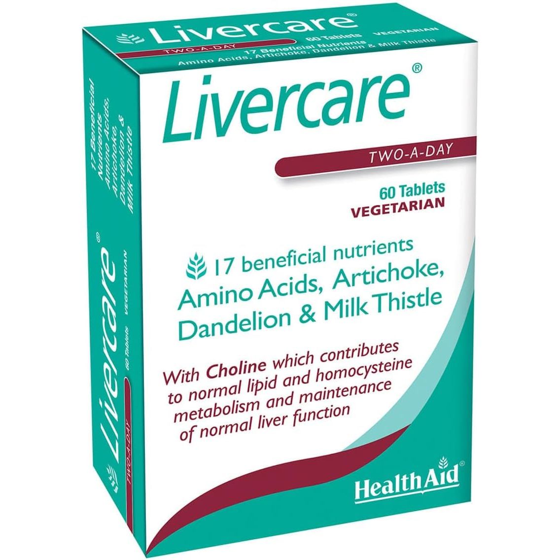 Healthaid Livercare Pack of 2 X 60 Vegetarian Tablets (120 Tablets)