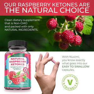Raspberry Ketones - 4000 Mg - Natural Food Supplement to Help Support Healthy Keto Diet for Men & Women - 120 Pills