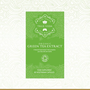Organic Green Tea Extract Capsules - Certified Organic by Soil Association | 100% Natural Supplement | Natural Low Caffeine Source | Vegan | Ayurveda | 60 Easy Swallow Green Tea Tablets | Made in UK