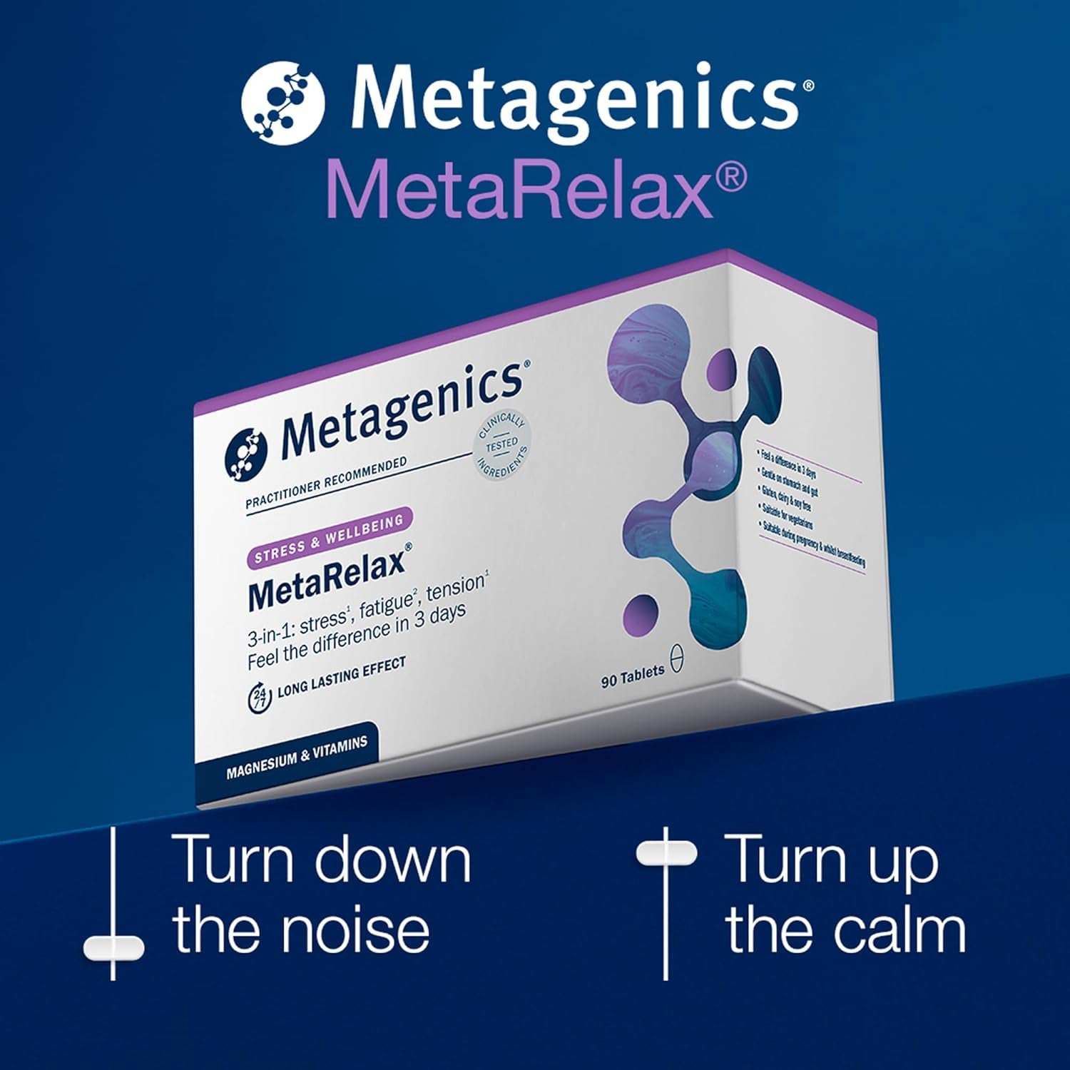 Metagenics Metarelax Magnesium Supplement - Stress Relief, Relaxation & Energy Support - 90 Tablets