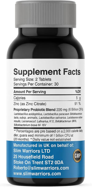 Purdentix - All Natural Teeth & Gum Care Supplement with Probiotics, Supports Oral Health, Fresh Breath, Vegan, 60 Tablets,Slim Warriors