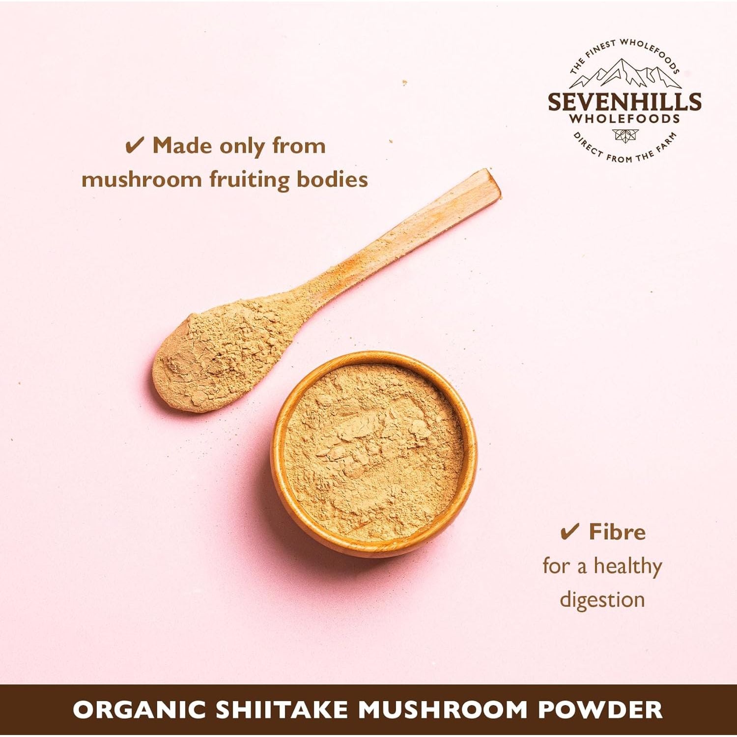 Sevenhills Wholefoods Organic Shiitake Mushroom Powder 100G