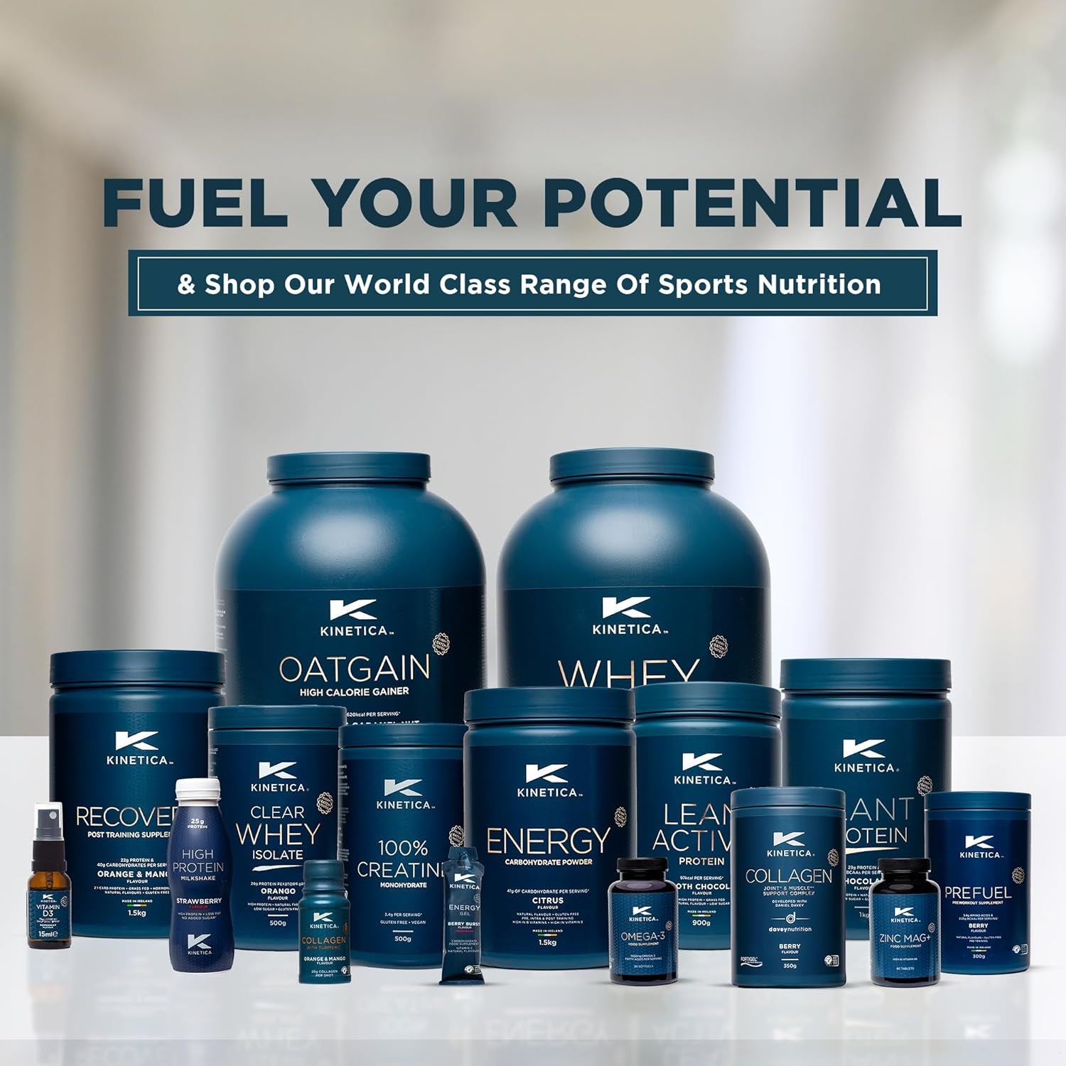 Kinetica Sports Collagen Powder - Berry Flavour | 350G | 5G FORTIGEL Bovine Collagen/Serve, 320Mg Vitamin C, 5Μg Vitamin D, 100Mg Hyaluronic Acid & 500Mg Glucosamine Sulphate | Joint & Muscle Support