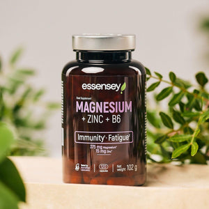 Essensey Magnesium + Zinc + Vitamin B6 Complex - Magnesium Supplements - Immune Support, Energy Boost, and Bone Health - Vegan - 120 Capsules