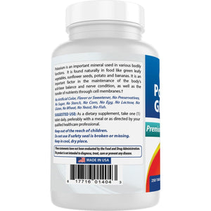 Best Naturals Potassium Gluconate 595 Mg 250 Tablets