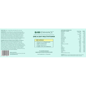 3 Month Supply - Bariatric Multivitamin with Iron 36Mg | One a Day Bariatric Vitamins for Gastric Bypass and Gastric Sleeve | ADEK Vitamins Bariatric Vitamin D and B12 | 90 Easy to Swallow Capsules