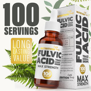 Fulvic Acid Trace Minerals - Max Strength - 100 Day Supply - 50Ml - Nutrition Eighty Twenty