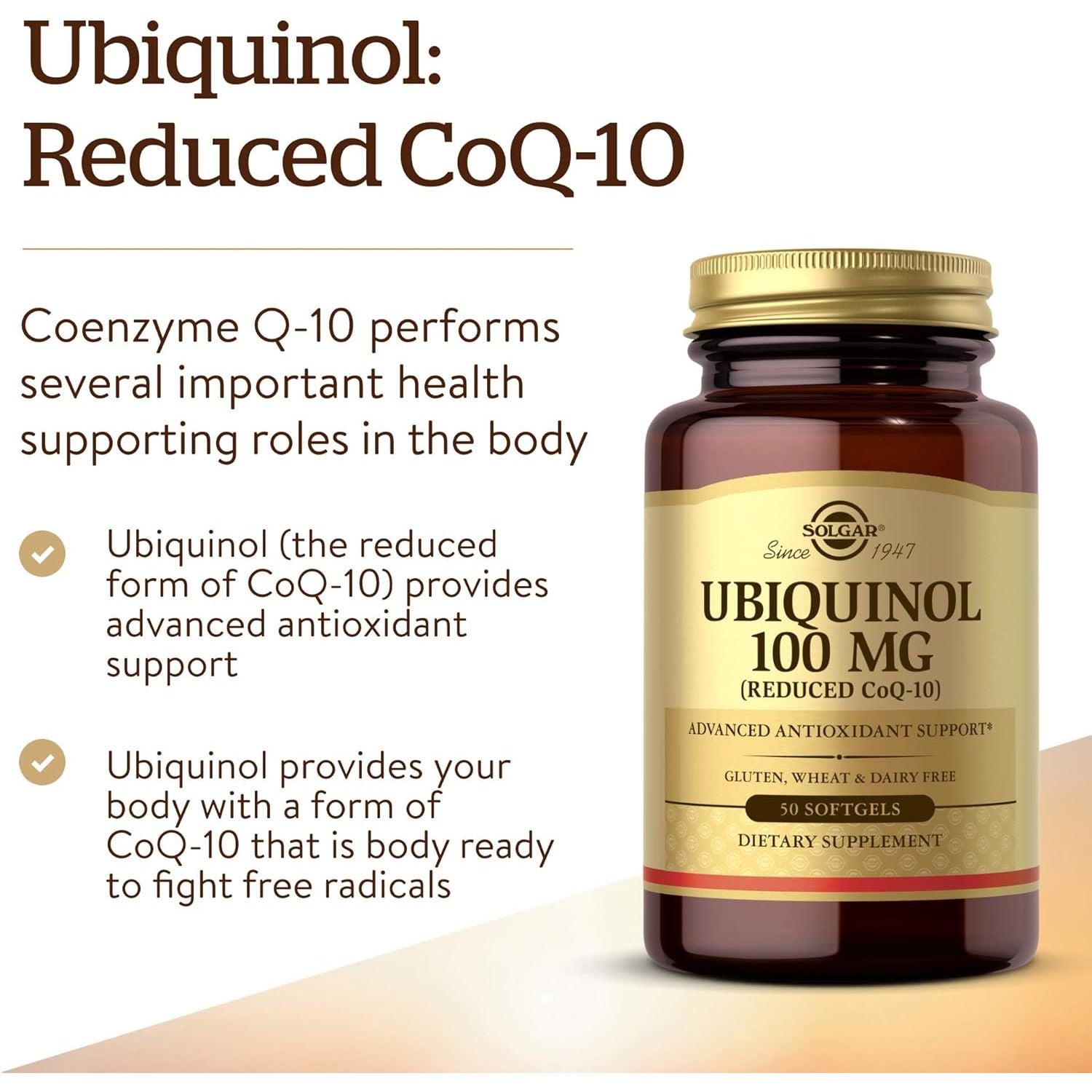 Solgar® Ubiquinol 100 Mg Softgels - Pack of 50