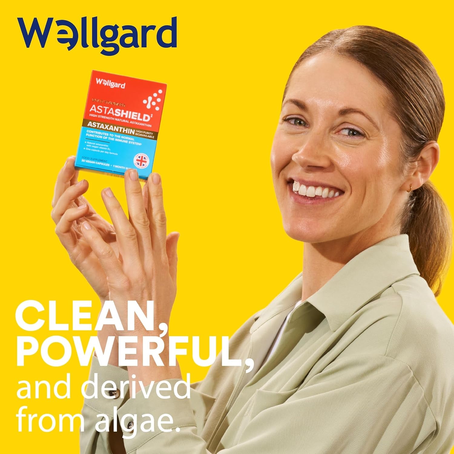 Wellgard Vegan 8Mg Astaxanthin Supplement - Natural Astaxanthin, Not Synthetic, High-Strength Astaxanthin with Vitamin D3