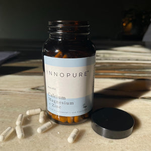 INNOPURE Calcium, Magnesium & Zinc Capsules (No Fillers or Binders) Clean Label Multi Mineral Supplement, Easy to Swallow Capsules (Not Tablets) 120 Capsules, UK Made