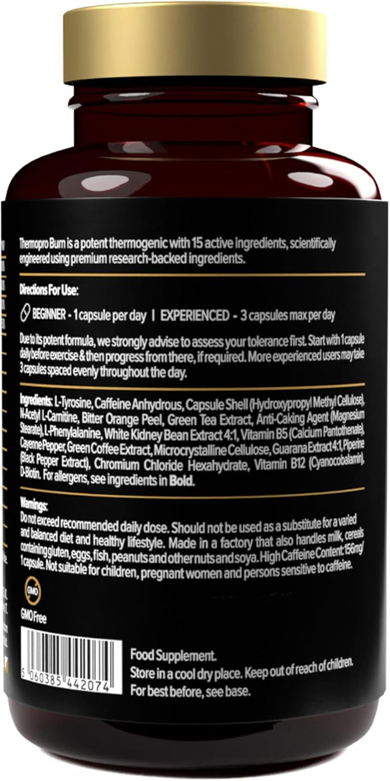 Protein Works - Thermopro Burn Tablets | Preworkout Supplement with Caffeine | Reduces Tiredness & Fatigue | 45 Capsules