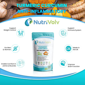 Turmeric Curcumin 500Mg anti Inflammatory & Antioxidant Supplements | 120 Capsules