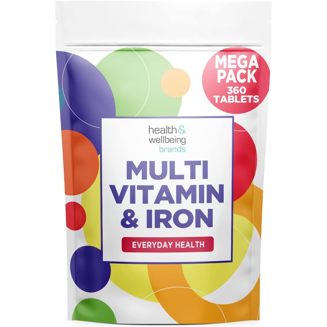 Multivitamin & Iron 360 Tablets | One a Day Formulation for Men or Women | UK Manufactured | Immune Defence: Vitamin C D & B6 Supports Immune System