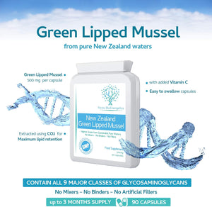 Green Lipped Mussel 500Mg 90 Capsules – Sustainably Sourced from Pure New Zealand Waters, Expertly Extracted Using CO2 – No Mixers – No Binders – No Fillers