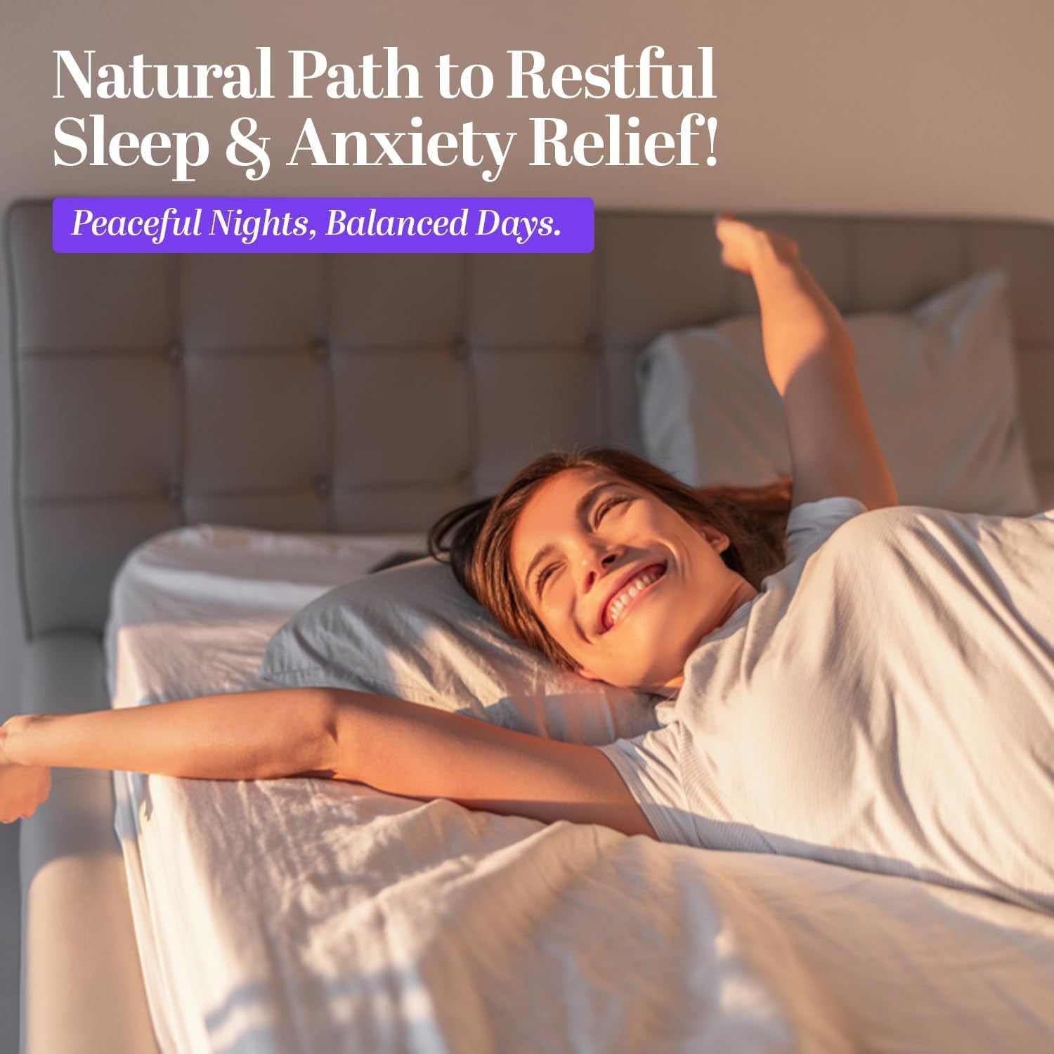 Melene Magnesium Complex with Chamomile, Passion Flower and L-Theanine 60 Capsules. Sleep, Anxiety and Rest Aid. High Strength Bisglycinate (250Mg Elemental)
