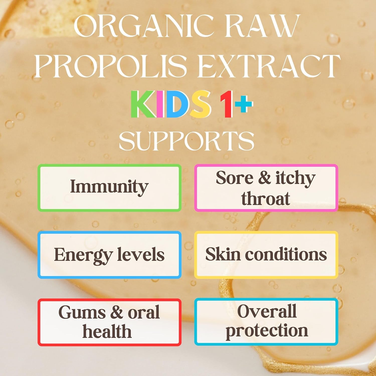 RAW POT - Organic RAW Propolis Spray for Kids 1+ - Alcohol-Free Pure Unpasteurised Natural Bee Propolis Liquid for Sore Throat Relief, Children Immune Support, Immunity Supplement for Kids (20Ml)