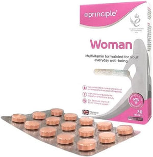 Principle Woman Multivitamin – 30 Tablets | One-A-Day Supplement for Women | with Iron, Folic Acid, Vitamin D & B12 | Supports Energy, Immunity & Hormonal Balance | Made in the UK