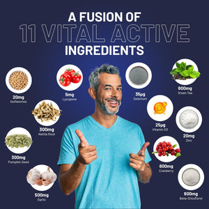 Advanced Prostwell plus 60 Vegan Capsules Added Beta Sitosterol, Pumpkin Seed, Nettle Root, Lycopene and 7 Other Ingredients - Prostate Supplements for Men - Men Health Supplements by Prowise