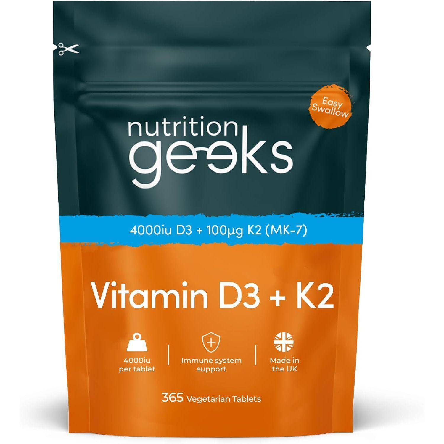 Vitamin D3 4000 Iu & Vitamin K2 MK7 100Μg - 1 Year Supply