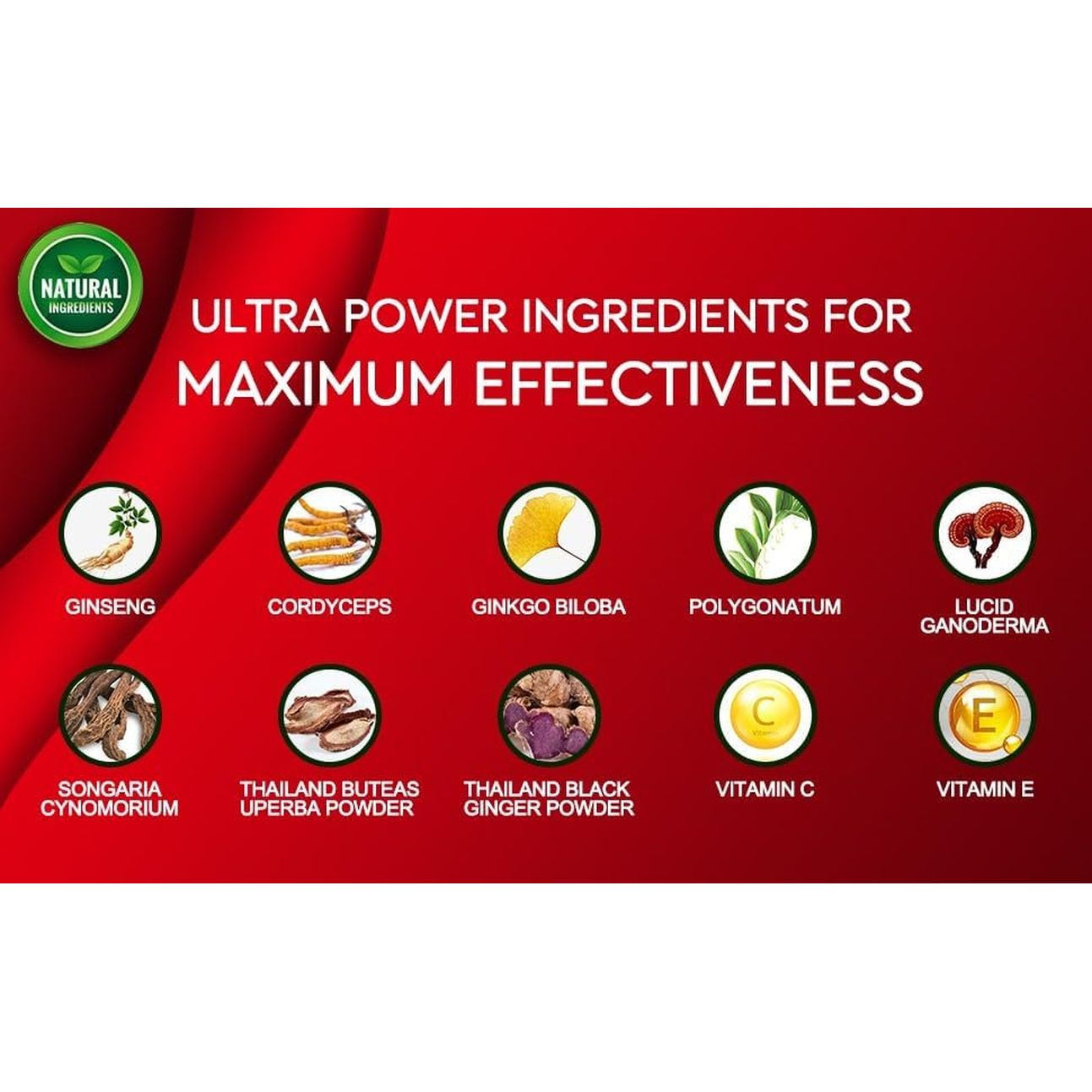 EROTICOX RED 1000Mg | Stronger | Longer | Harder | Performance | Extra Strength Enhancing Pills, Stamina Endurance Booster Supplement Pills for Men | 10 Ginseng Tablets