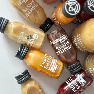 Fighter Shots Mixed Pack (12X60Ml)| Ginger, Ginger Turmeric, Ginger Collagen & Ginger Beetroot | 100% Natural | Perfect Morning/Post Workout Pick Me up | No Preservatives