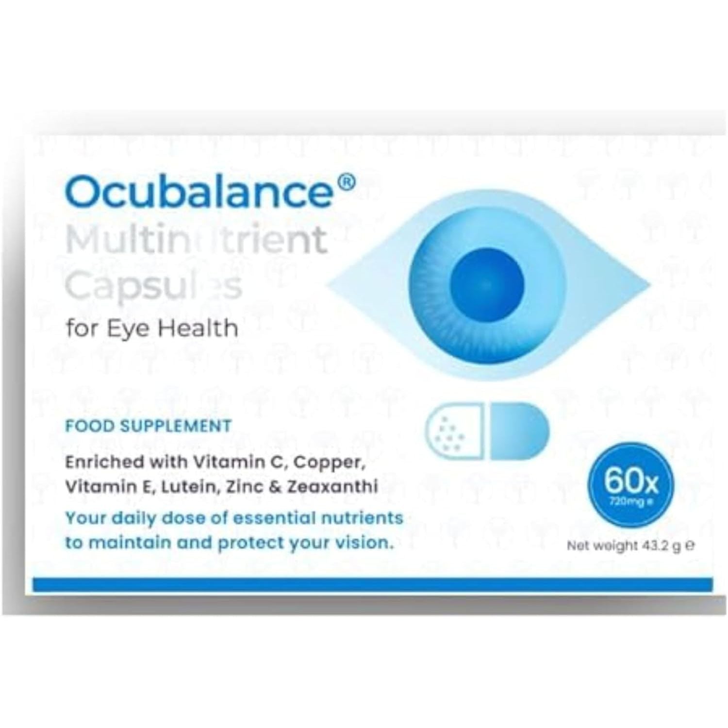 Ocubalance Eye Health Capsules – 60 Capsules | Lutein, Zeaxanthin, Zinc & Antioxidants | Vision Support Supplement for Screen Fatigue, Eye Strain & Blue Light Protection
