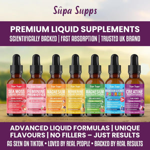 Creatine Monohydrate Drops 60Ml - Liquid Alternative to Creatine Monohydrate Powder, Ideal for Gym Performance, Bulk Creatine Formula, Supports Muscle Growth, Recovery, and Energy - Berry Flavour