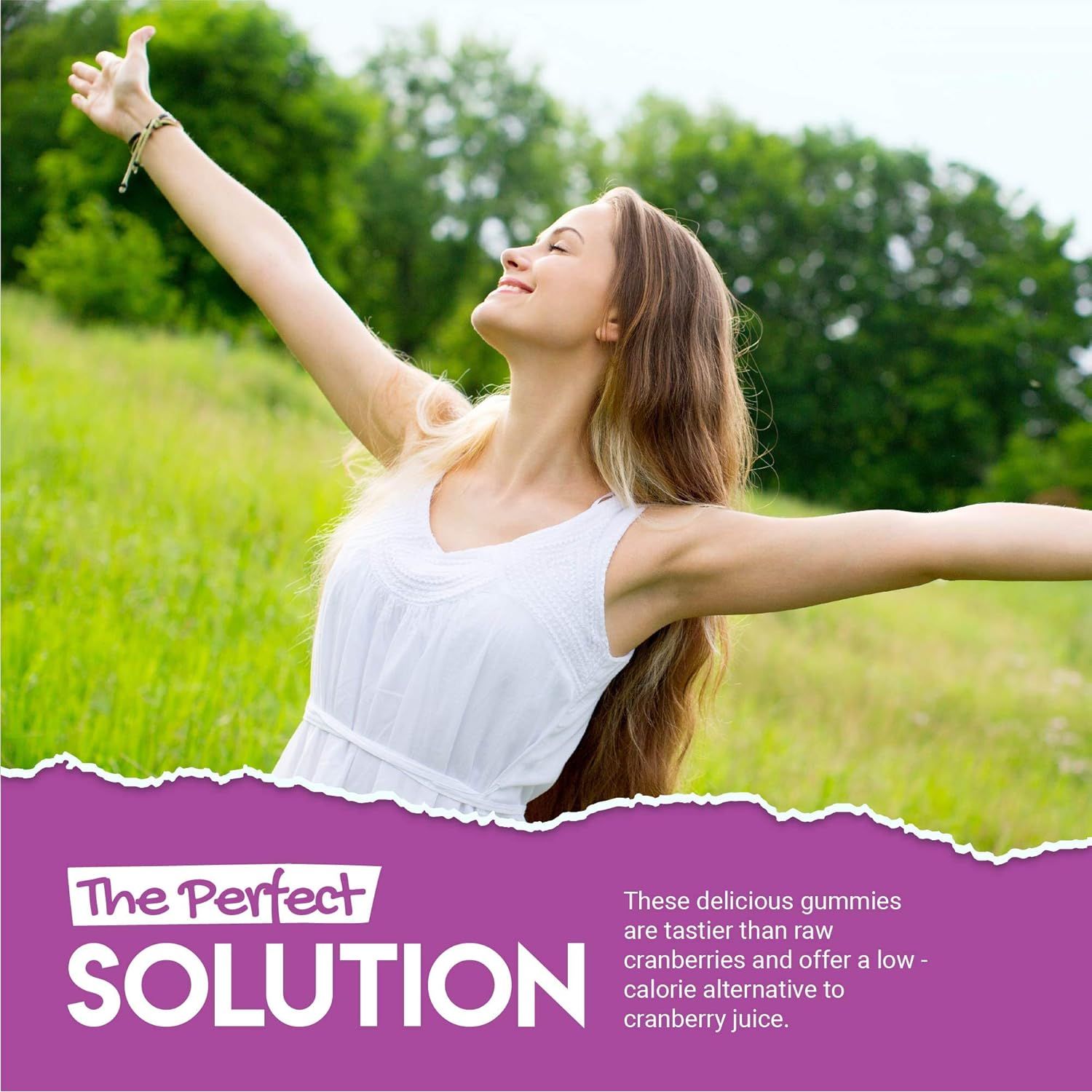 Cranberry Gummies 1000Mg - High Strength Cranberry Supplement - Not Capsules or Tablets - Cranberry Flavour - Kosher, Halal - 60 Vegan Gummies.