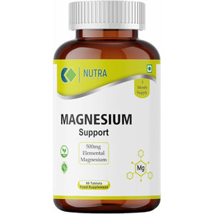 Magnesium Supplements 500Mg for Muscle, Bone & Energy. Magnesium Tablets for Women & Men, 90 Tablets, 3 Month Supply-Nutra Life