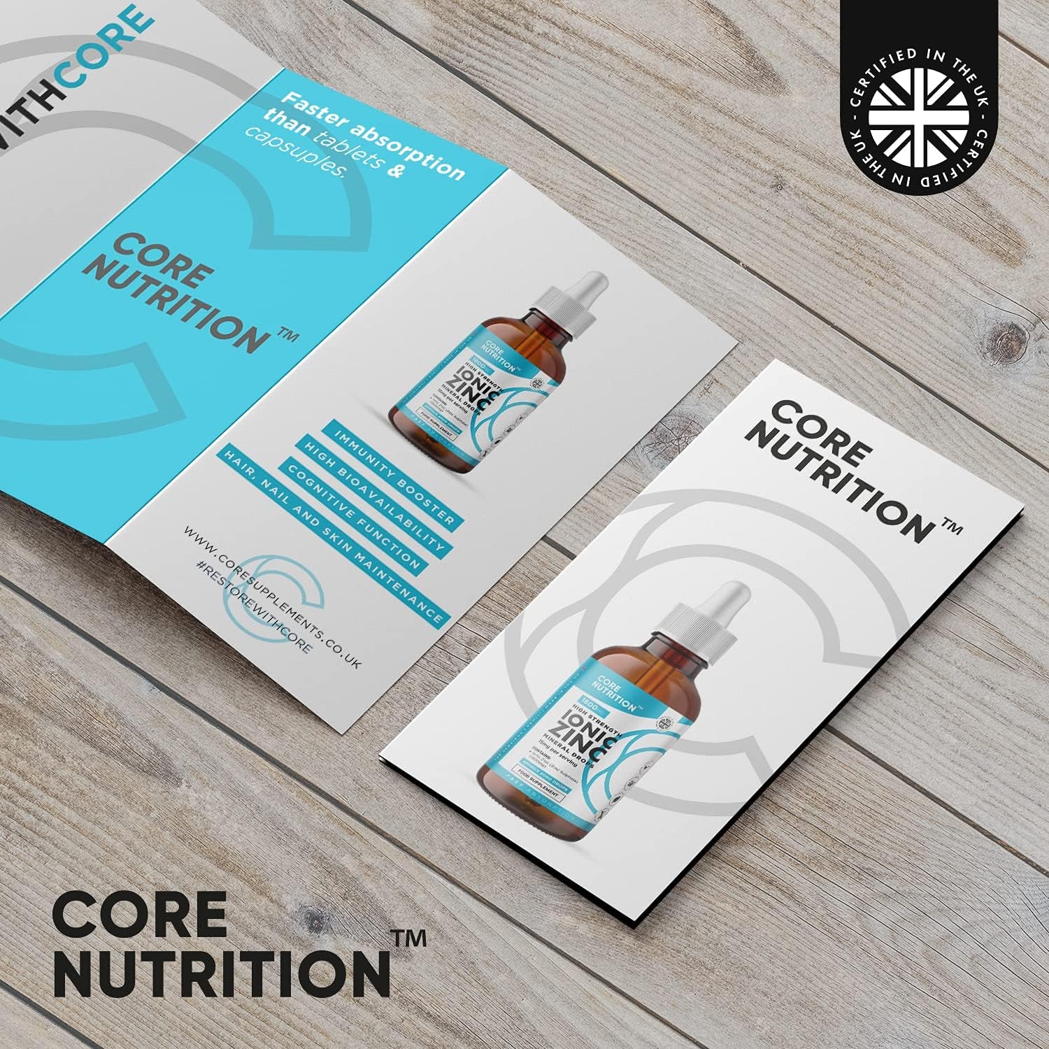 Ionic Zinc Liquid Drops - 60Ml Glass Bottle - 120 Servings - High Strength 15Mg - Supports Metabolism & Healthy Immune System - Made by Core Nutrition