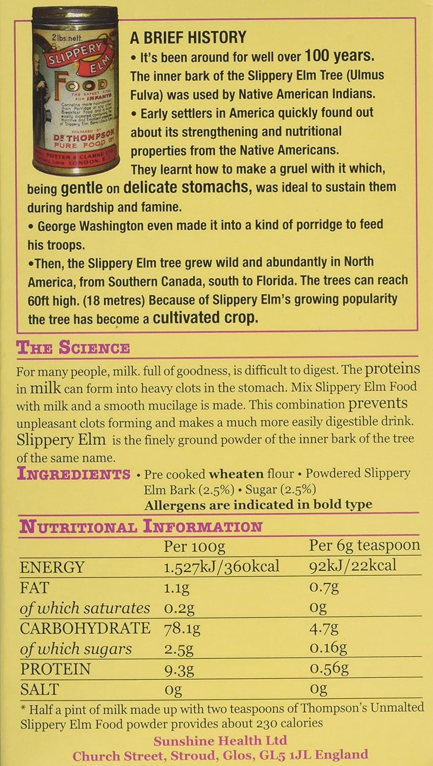 Thompson'S Slippery Elm Plain Food 454 G