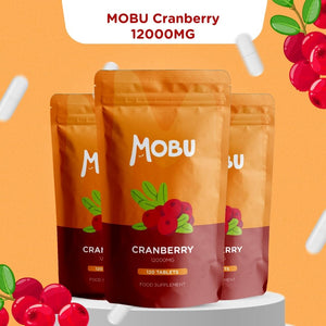 Cranberry 12,000Mg 120 Tablets | High Strength UTI Support | Healthy Bladder & Urinary Function | Vegan UK Made | GMP Approved | MOBU