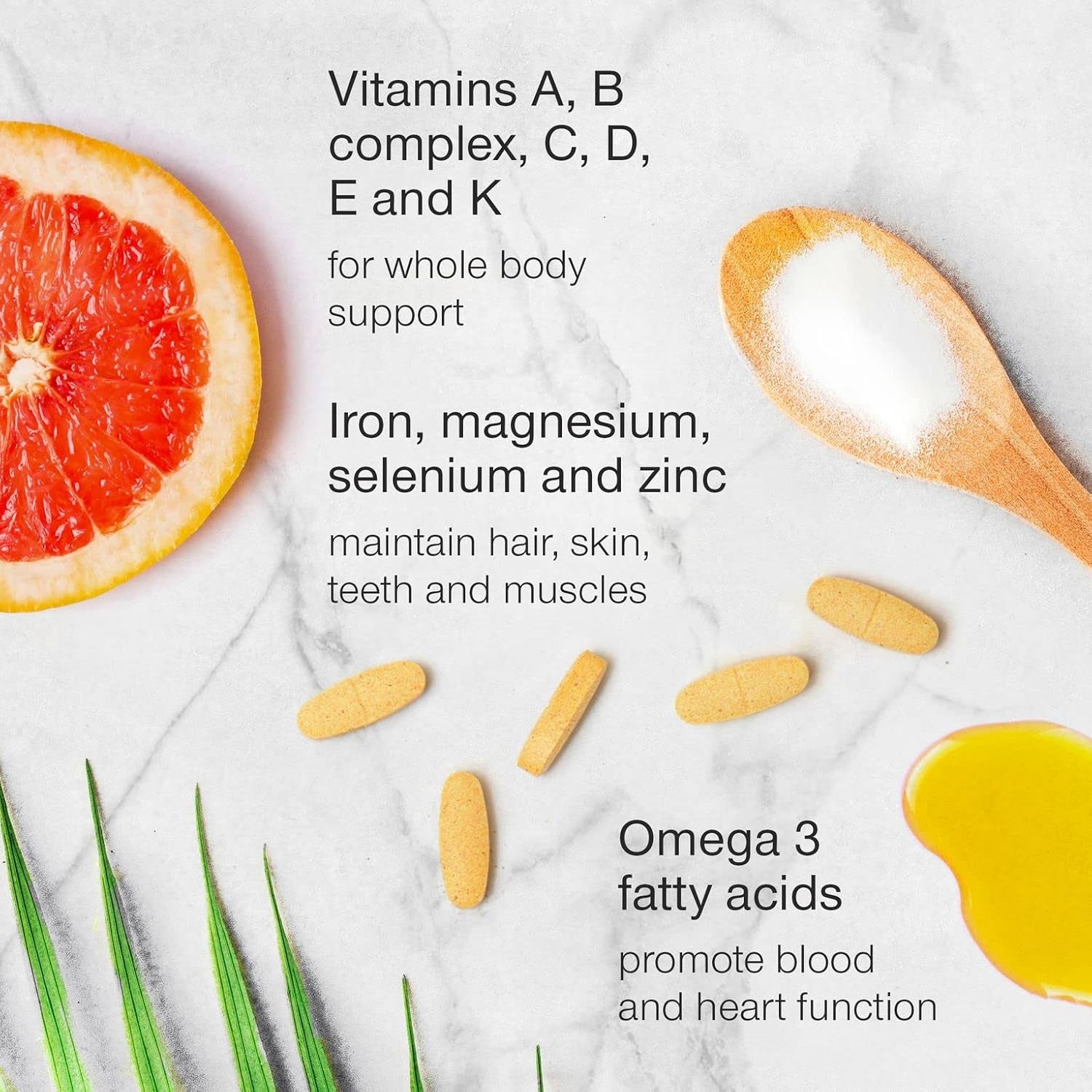 Multivitamin Tablets for Men & Women - Multivitamins and Minerals with Omega 3 - Adult Multi Vitamins Supplements with 100% Daily of Zinc, Iron, Vitamin D, C, B12 & 26 Nutrients - 60 Tablets One a Day