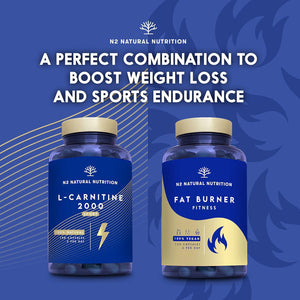 Natural L CARNITINE 2000Mg 150 Capsules 75 Days (Only 2 Capsules per Day) High Concentration Improves Sports Performance. Weight Loss, Energy Resistance. CE Manufactured. N2 Natural Nutrition