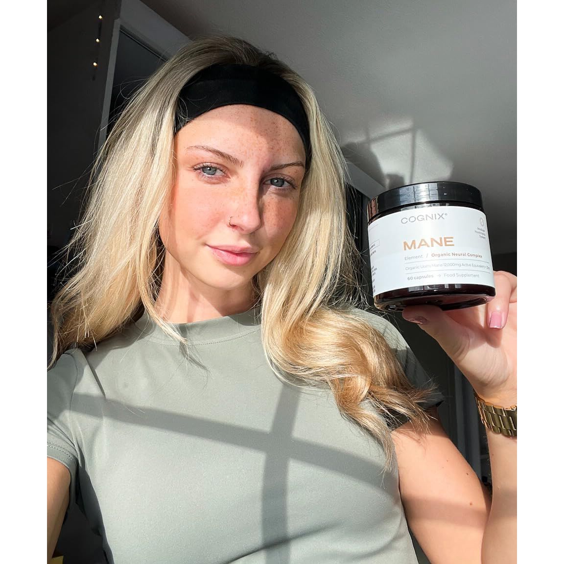 High Potency Lions Mane Supplement 12,000Mg with Zinc for Normal Cognitive Function & Cell Protection - Maximum Strength Organic Lions Mane - 30% Polysaccharides - UK Made 60 Capsules (30 Servings)