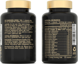 Probiotics Bio Cultures Complex - Gut Health Probiotic Supplements for Men & Women - 20 Billion CFU - 30 Acid-Resistant Capsules - Multi-Strain Vegan Prebiotics & Probiotics Tablets with Acidophilus