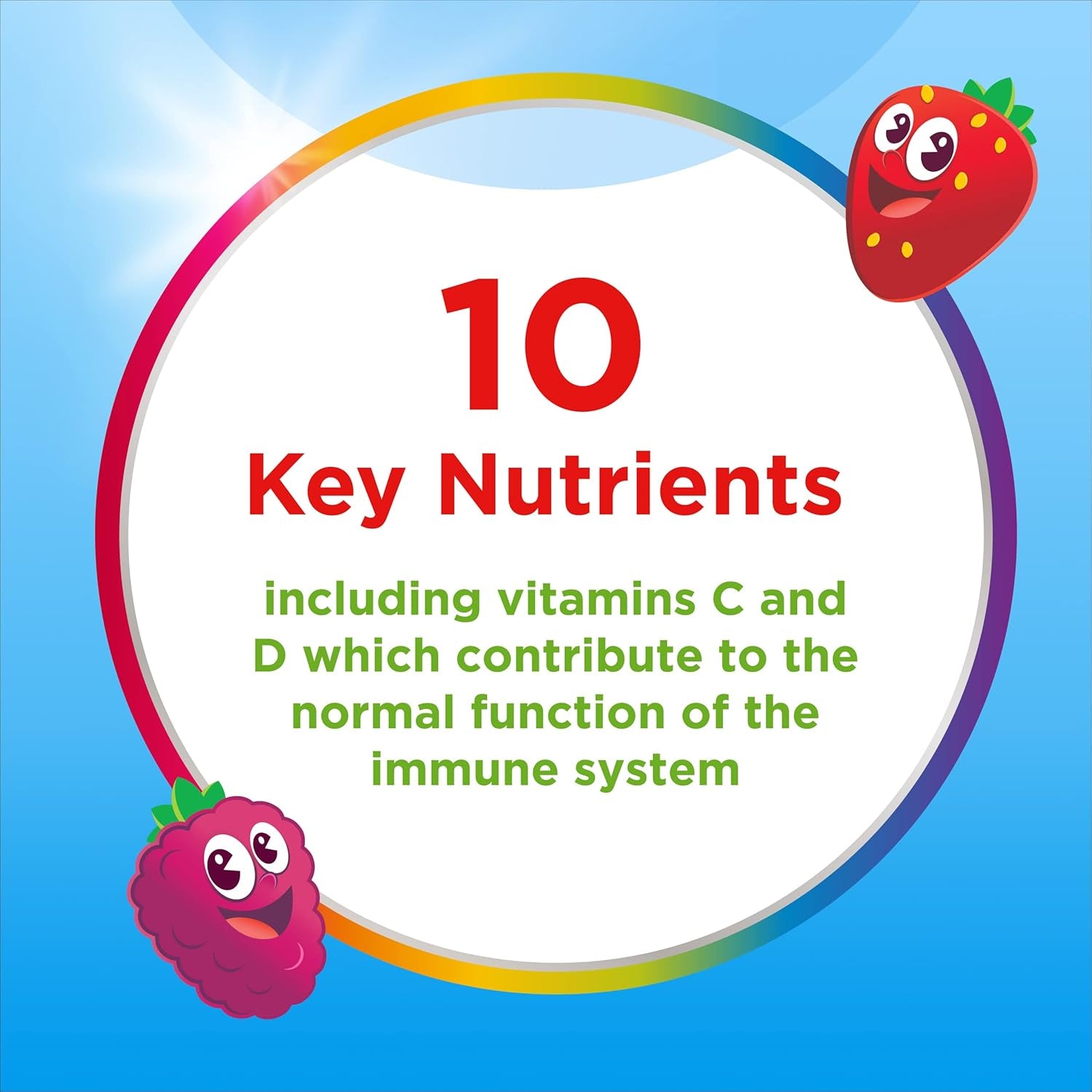 Centrum Multigummies, Immunity Support, Gummy Multivitamins for Kids with Mixed Berry, Natural Fruit Flavour, Includes Key Vitamins C and D, 30 Chewable Multigummies